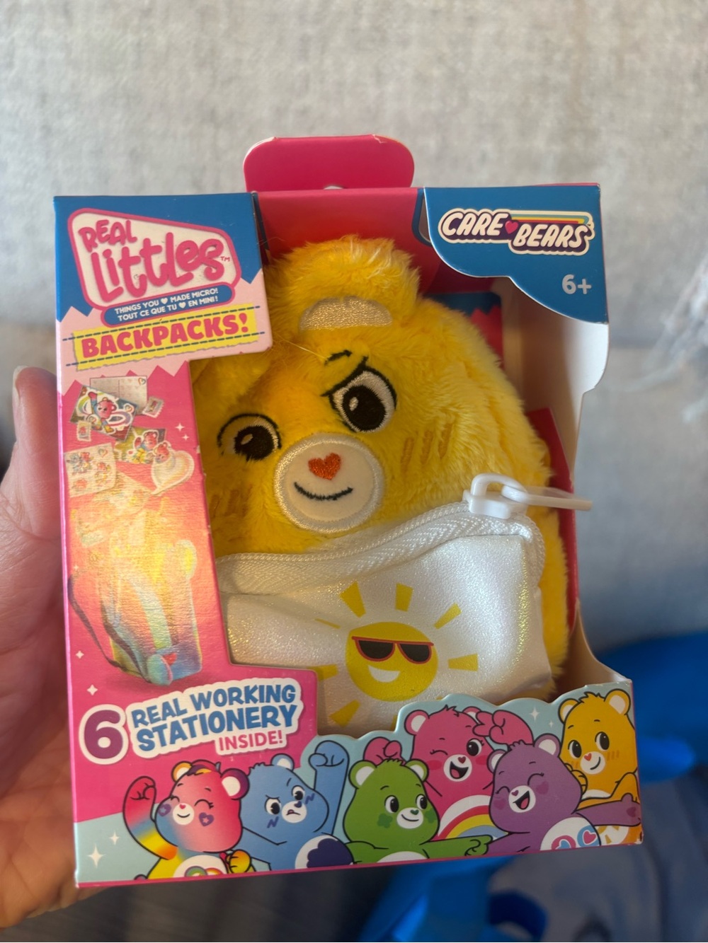 Real Littles Care Bears Funshine Bear Mini Backpack Stationery Set New